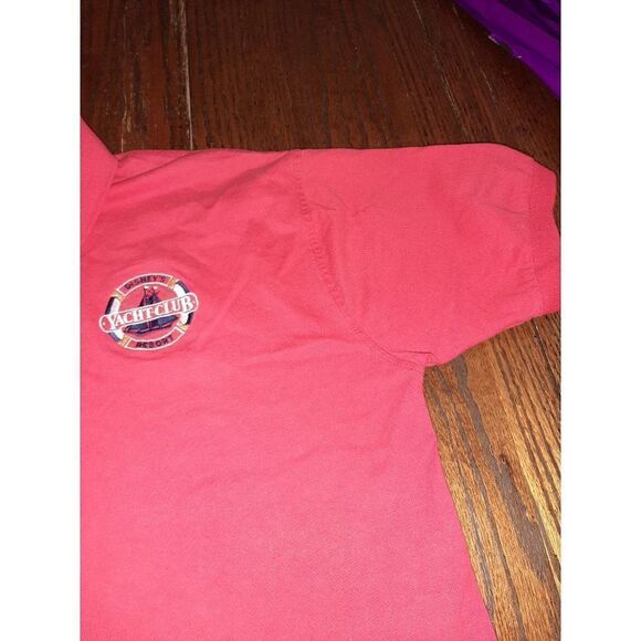 GUC XL Red Disney Yacht Club Resort Short Sleeve Polo Casual Shirt - Picture 3 of 4